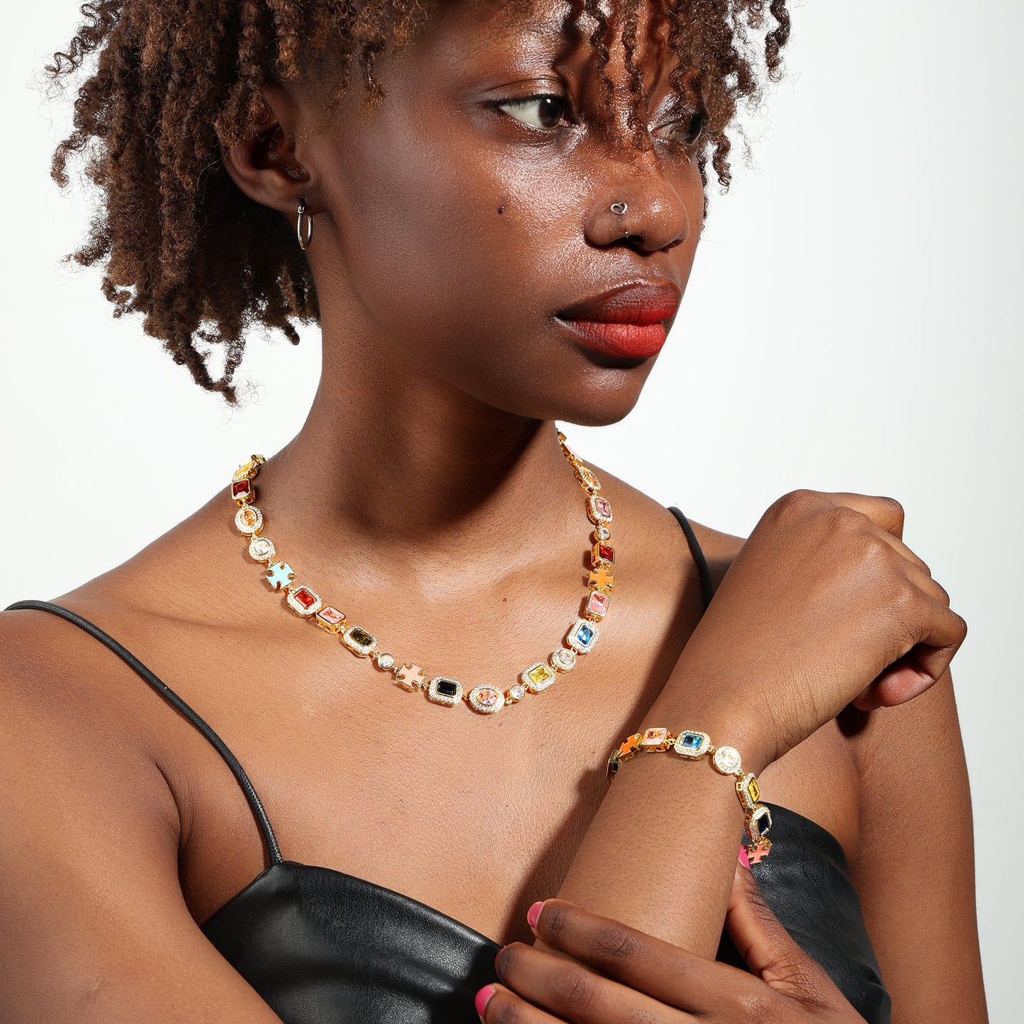 Gold Solstice Bundle - Gemstone Necklace & Bracelet