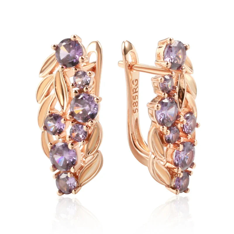 Braided Amethyst Earrings
