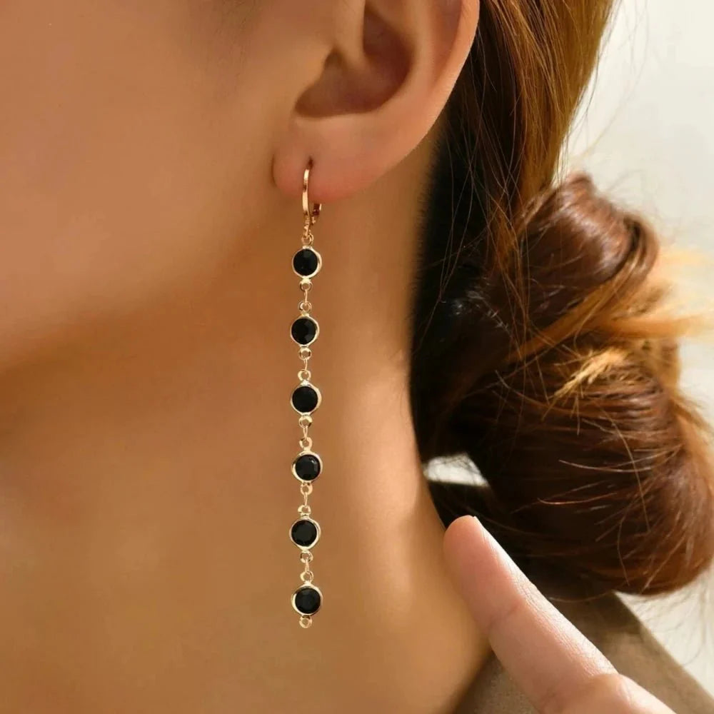 Gem Drop Hoop Earrings
