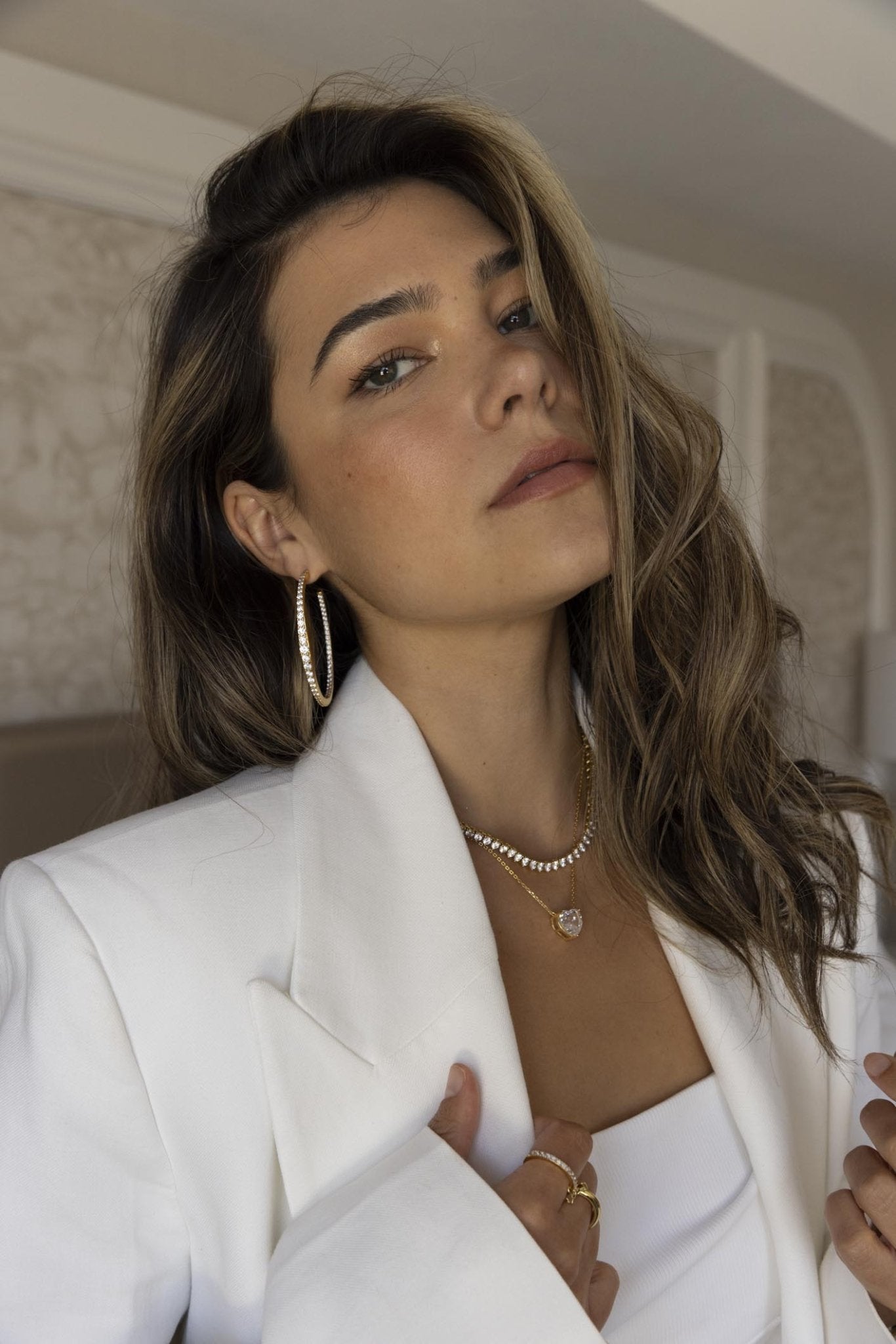 Graduated Diamond Hoops