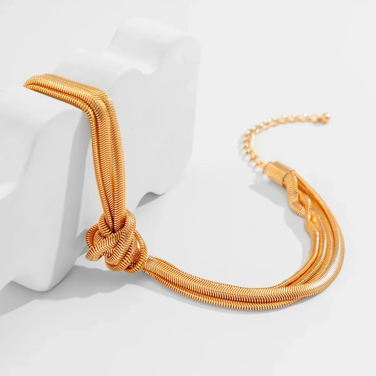 Multi Layered Chain Knot Necklace