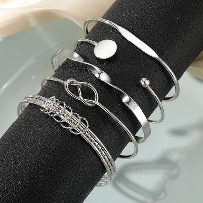5pcs Twist Bangle Bracelet Stack