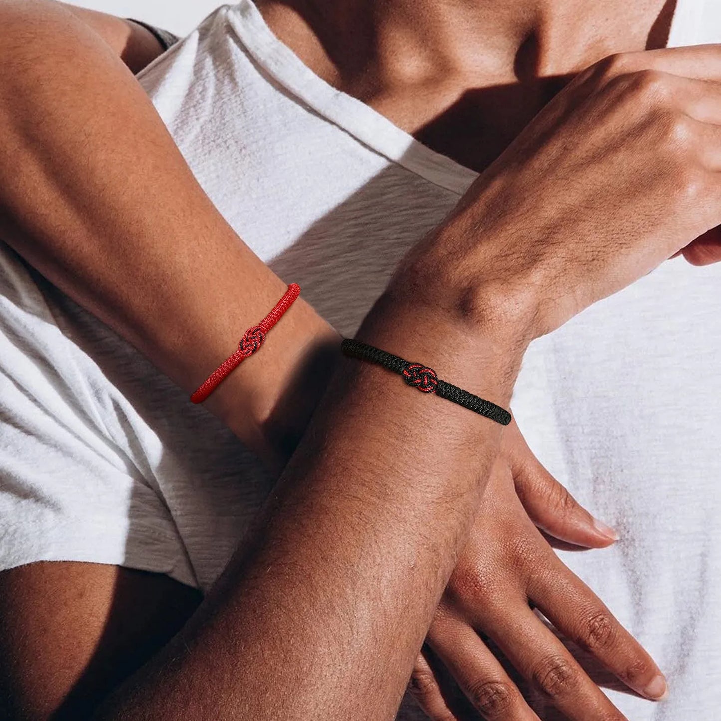 Minimal Red Thread Of Fate Couples Bracelet