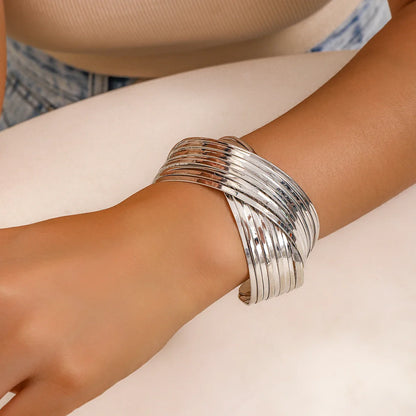 Spiral Cross Wrap Bangle Bracelet