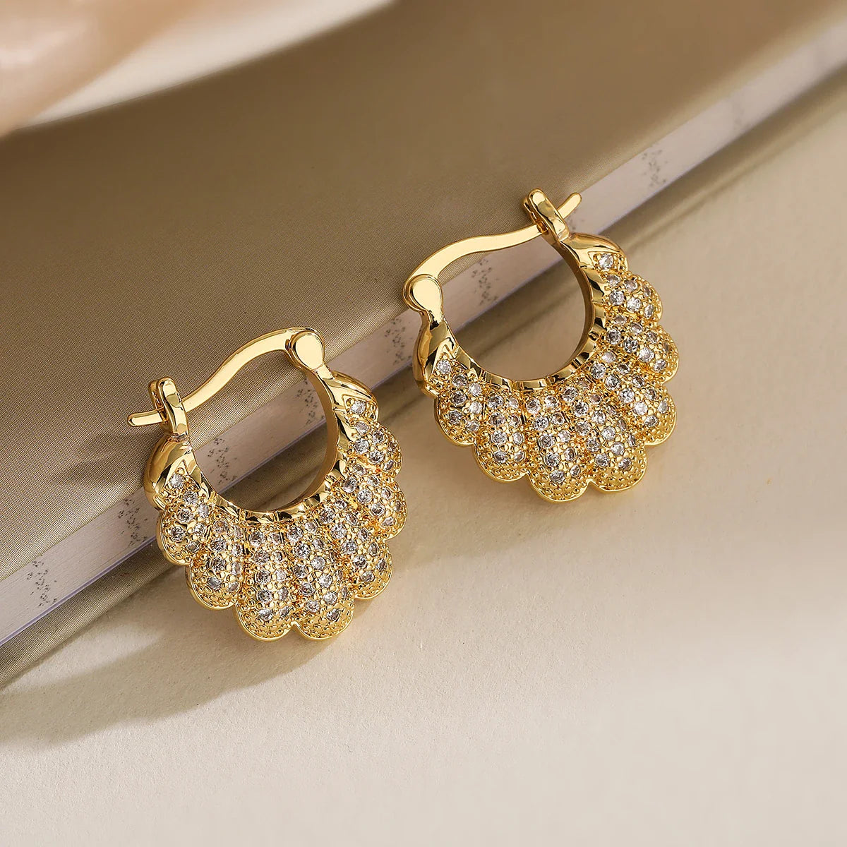 Dazzling Diamond Hoop Earrings