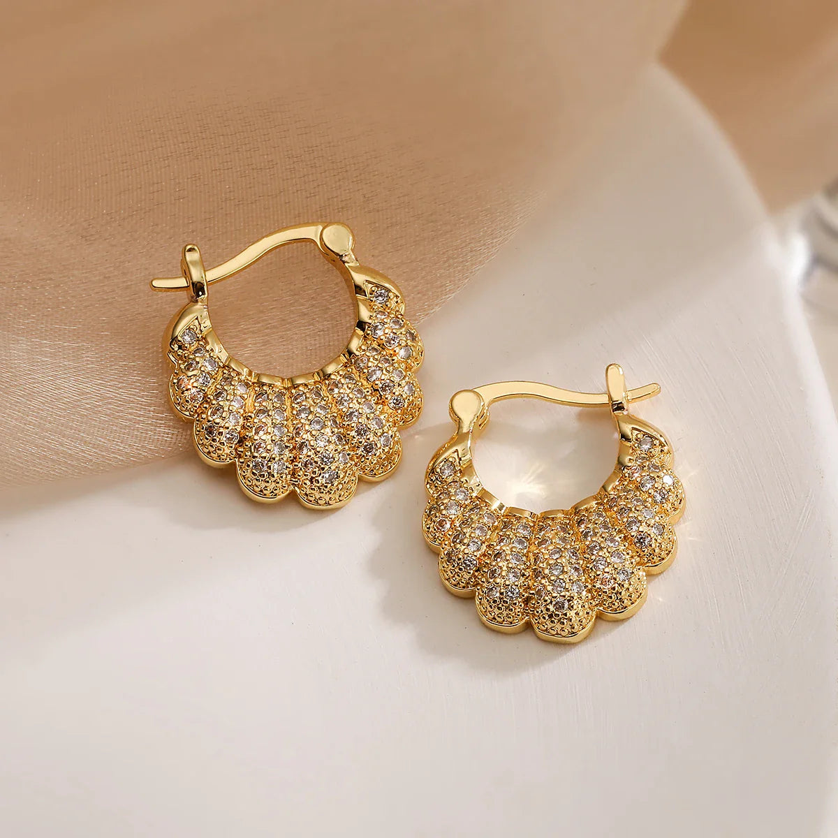 Dazzling Diamond Hoop Earrings