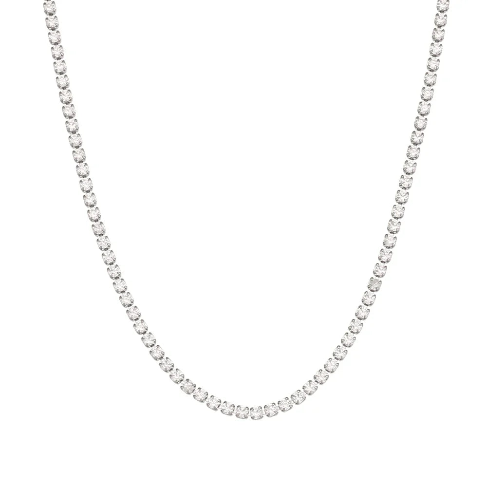 2mm Dainty Tennis Chain Bracelet and Necklace