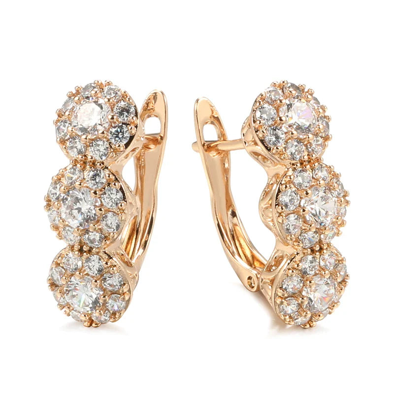 Bold Triple Layer Diamond Earrings