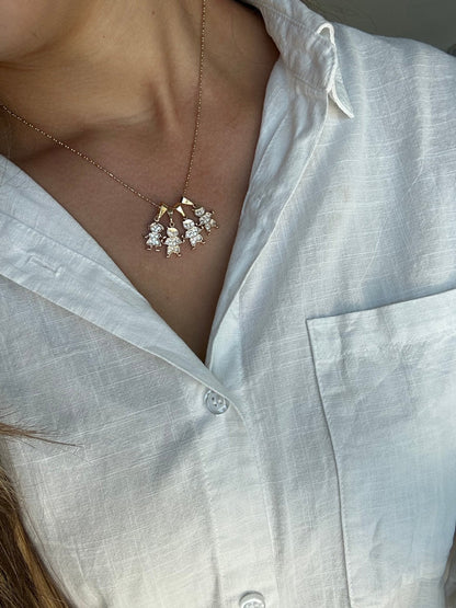 Children Charm Pendant Necklace