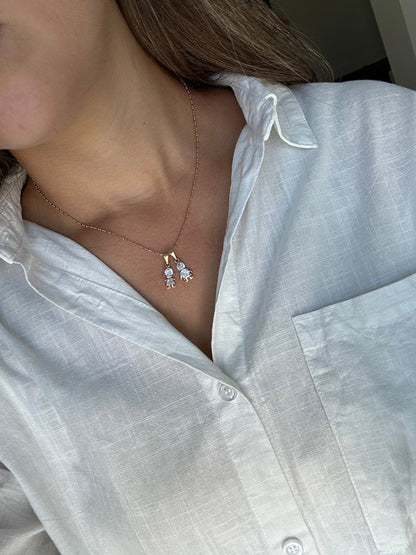 Children Charm Pendant Necklace