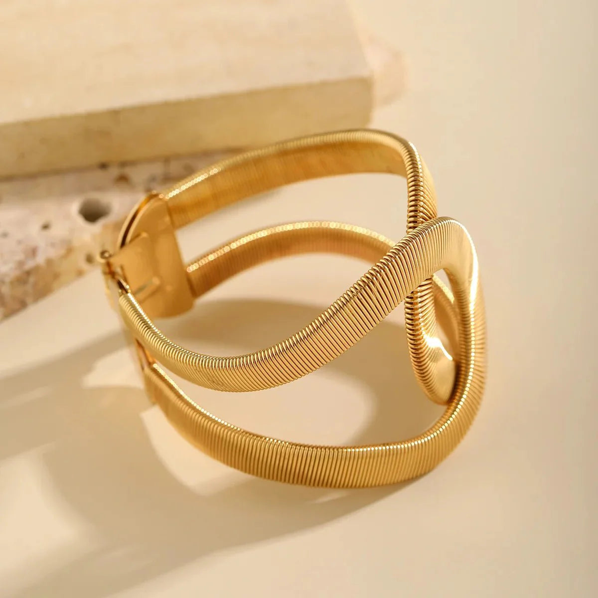 Chunky Spiral Cuff Bracelet