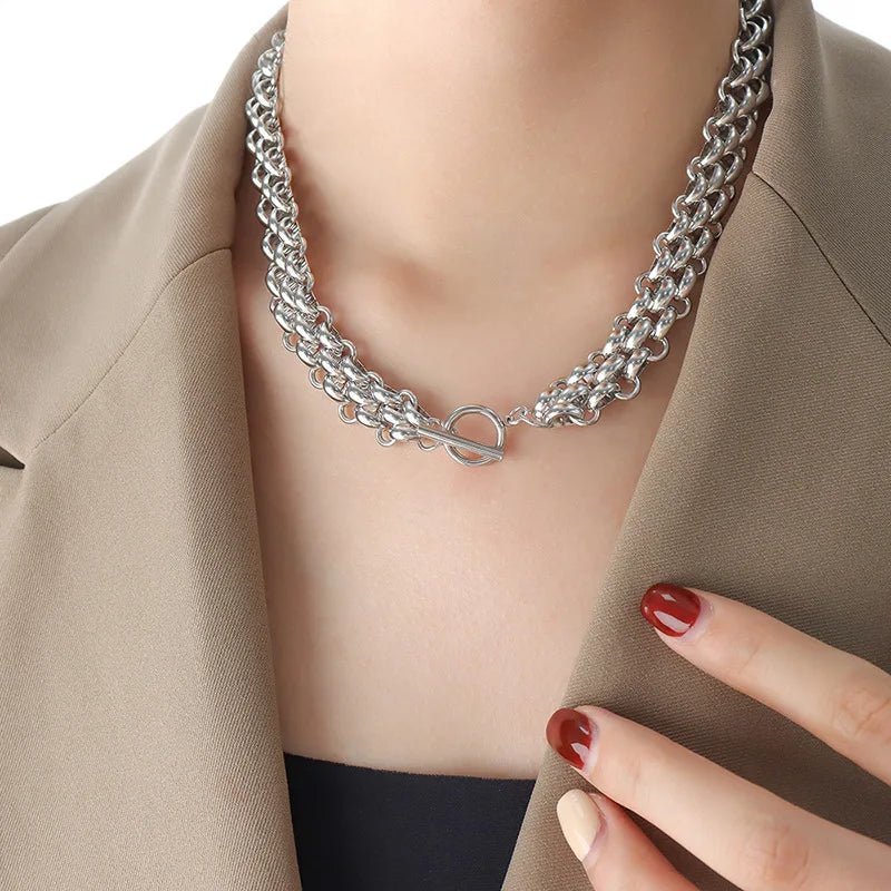 Classy Rice Bead Necklace and Bracelet Set