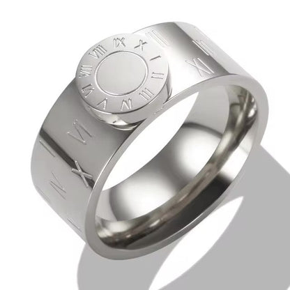 Classy Roman Numeral Bangle Bracelet and Rings