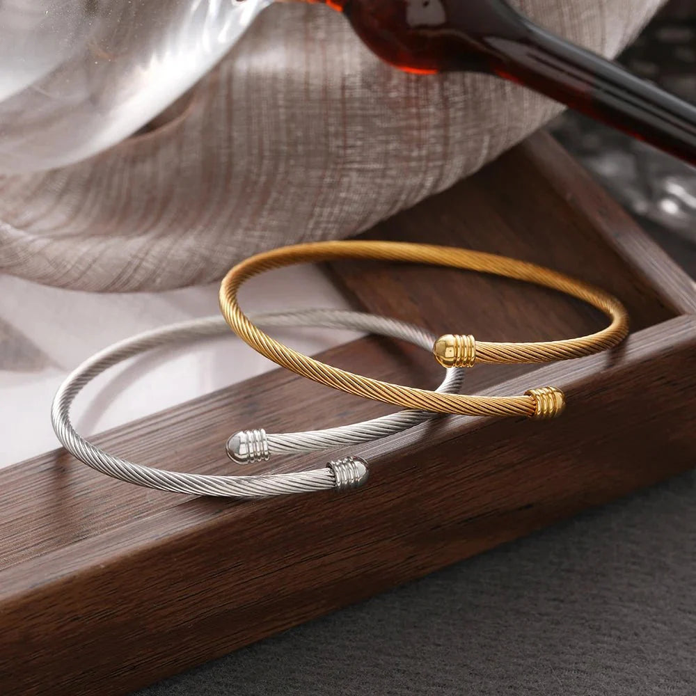 Classy Twisted Bangle Bracelet