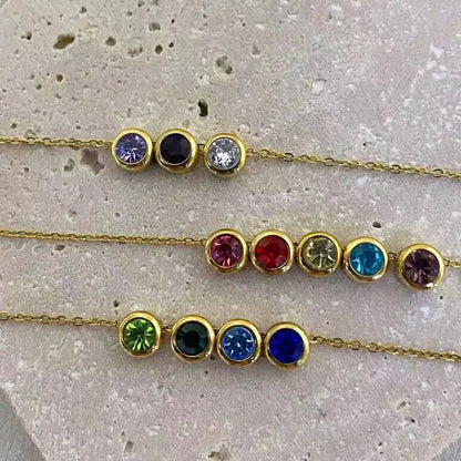 Dainty Birthstone Chain Bracelet