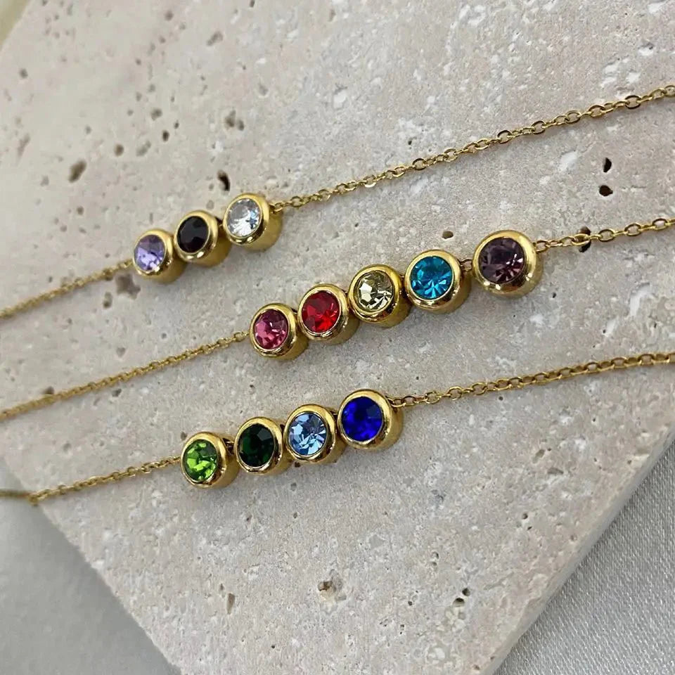 Dainty Birthstone Chain Bracelet