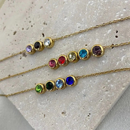 Dainty Birthstone Chain Bracelet