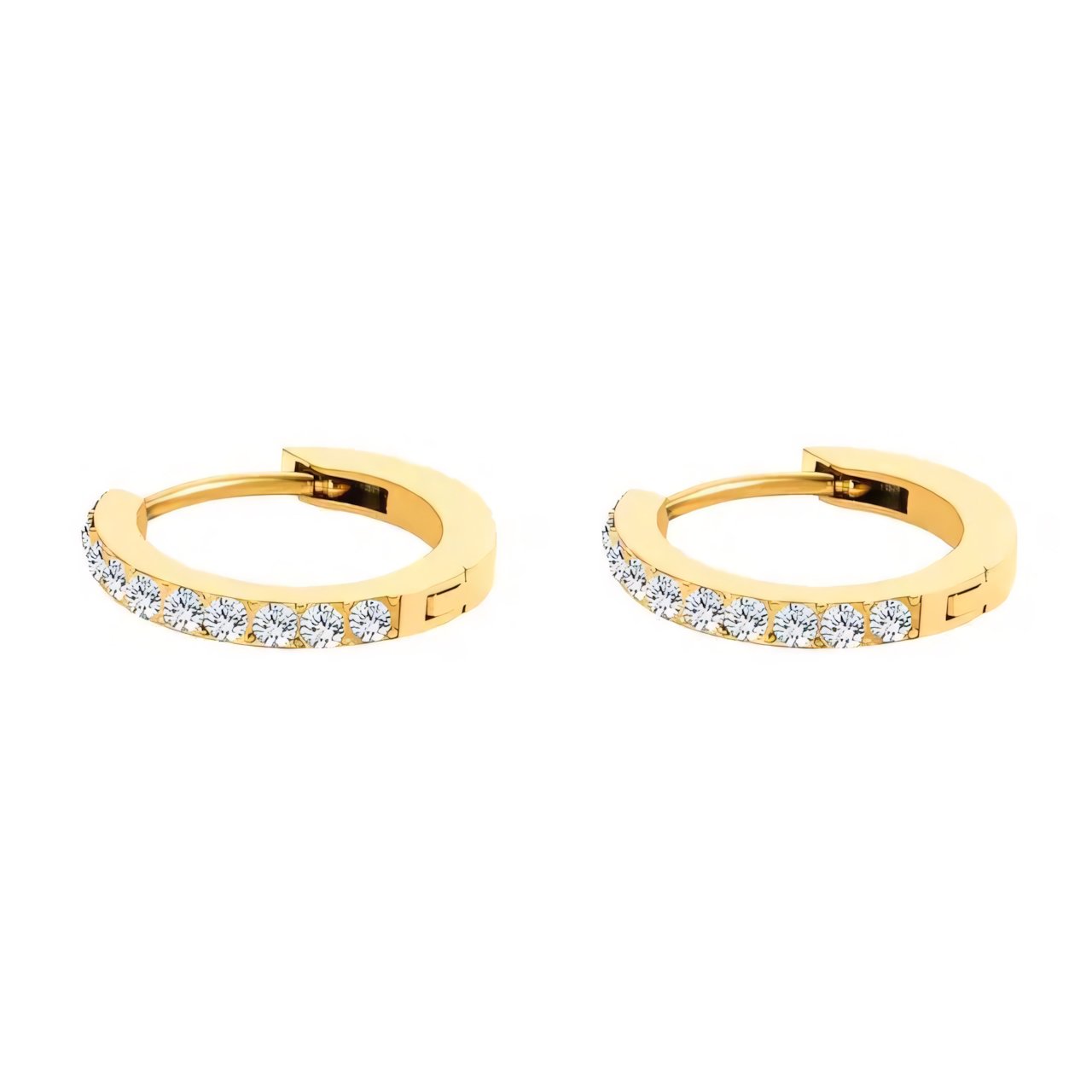 Dainty Birthstone Hoop Huggie Earrings