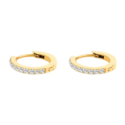 Dainty Birthstone Hoop Huggie Earrings