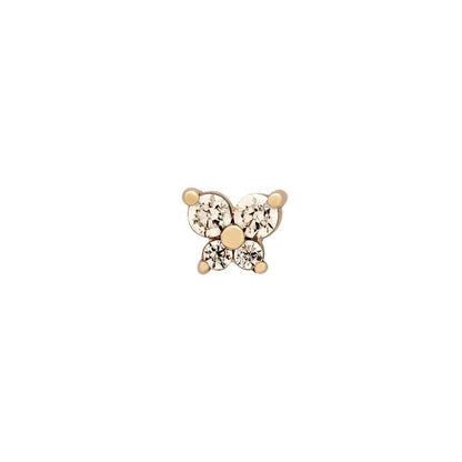 Dainty Butterfly Birthstone Stud Earring