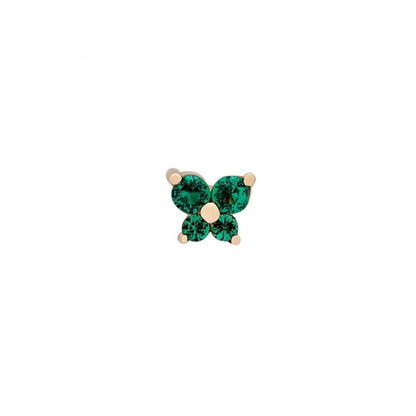 Dainty Butterfly Birthstone Stud Earring
