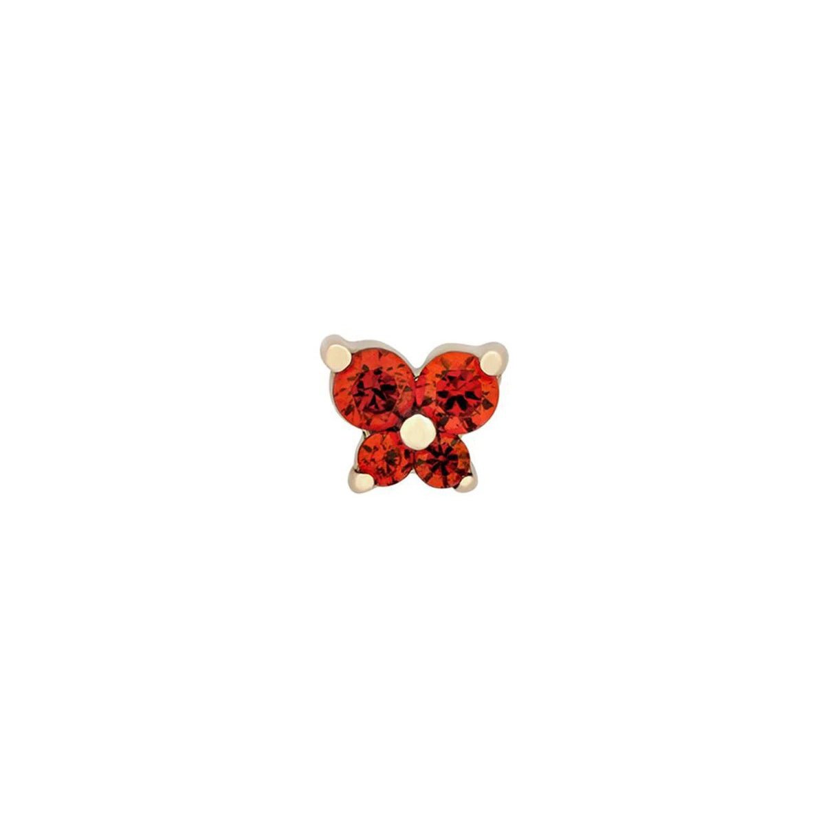 Dainty Butterfly Birthstone Stud Earring