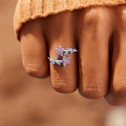 Dainty Forget-Me-Nots Floral Ring