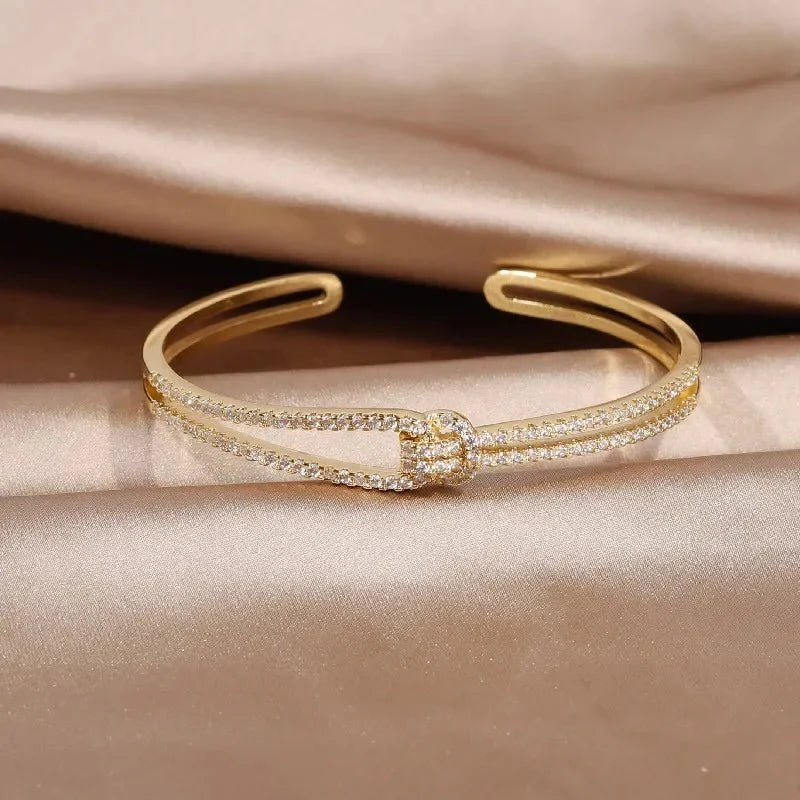 Diamond Knot Cuff Bracelet