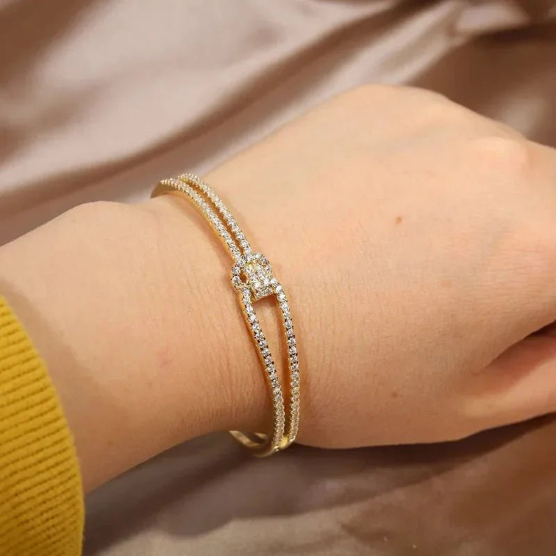 Diamond Knot Cuff Bracelet