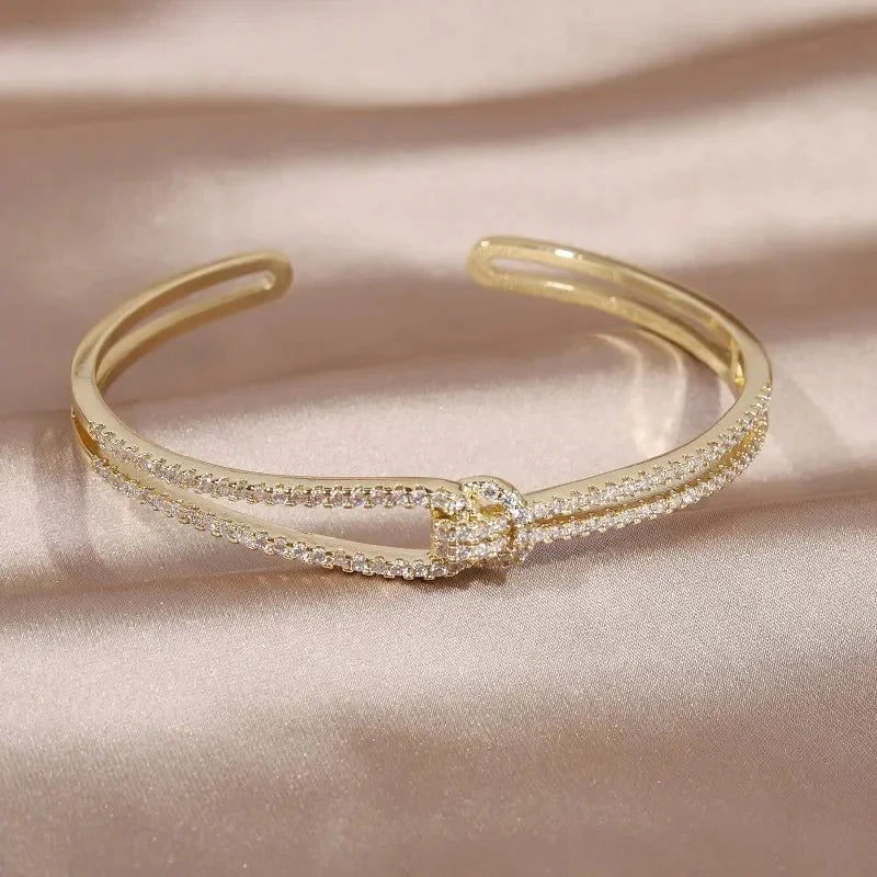 Diamond Knot Cuff Bracelet