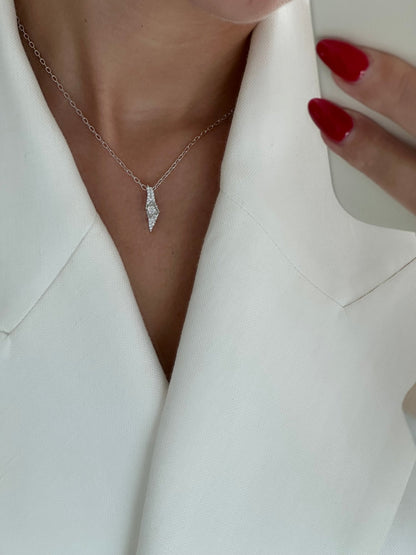 Diamond Map of Israel Necklace