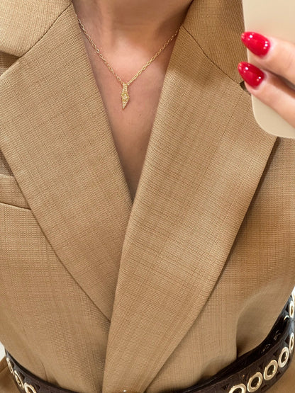 Diamond Map of Israel Necklace