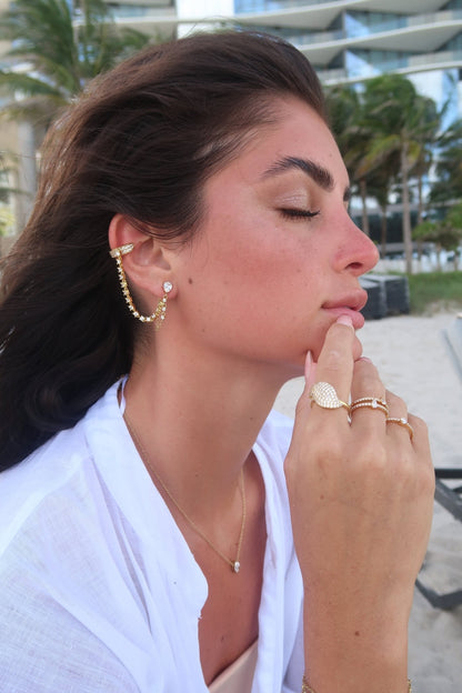 Diamond Rope Ear Cuff