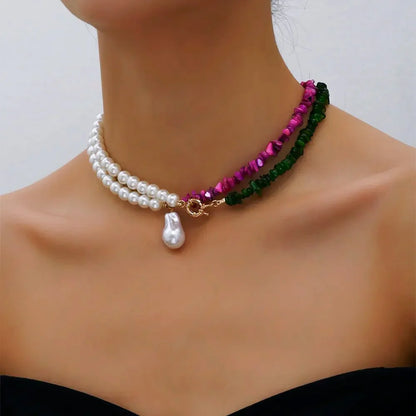 Elegant Pearl Statement Necklace Choker