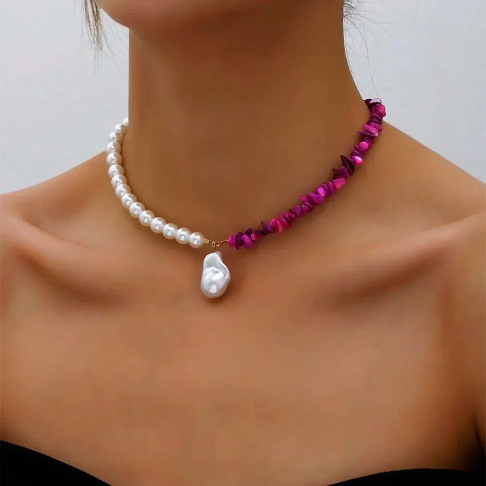 Elegant Pearl Statement Necklace Choker