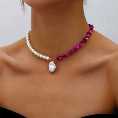 Elegant Pearl Statement Necklace Choker