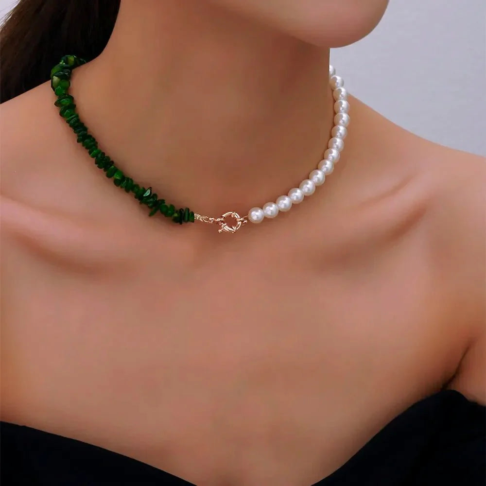 Elegant Pearl Statement Necklace Choker