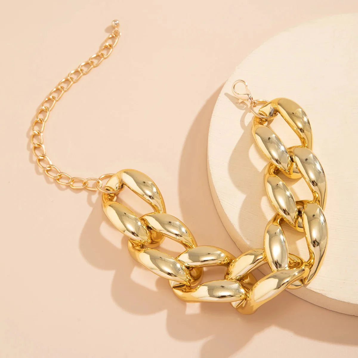 Exaggerated Chunky Cuban Link Choker Necklace