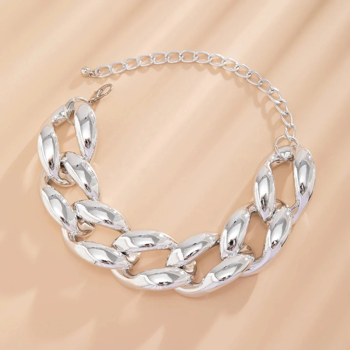 Exaggerated Chunky Cuban Link Choker Necklace