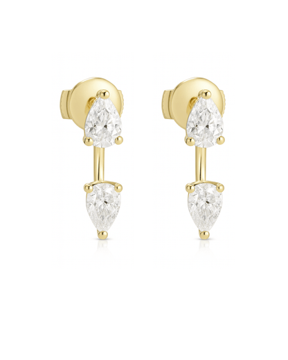 Floating Double Diamond Studs