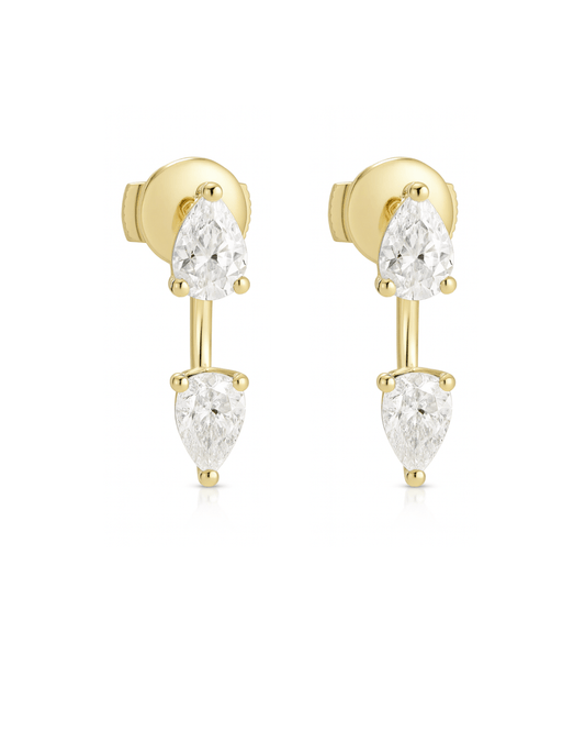 Floating Double Diamond Studs