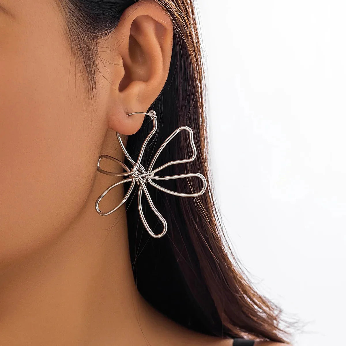 Floral Knot Outline Earrings