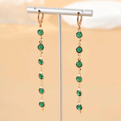 Gem Drop Hoop Earrings