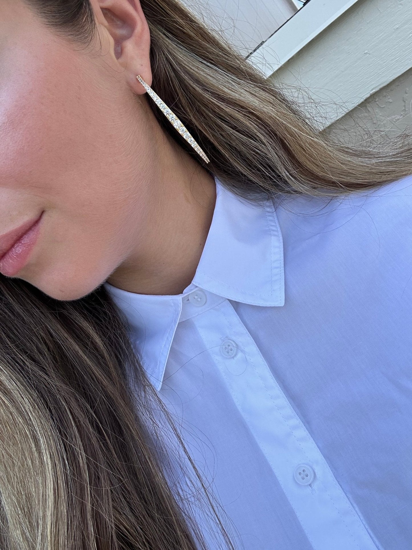 Graduated Diamond Hoops