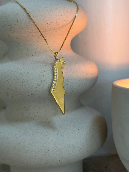 Map of Israel Necklace