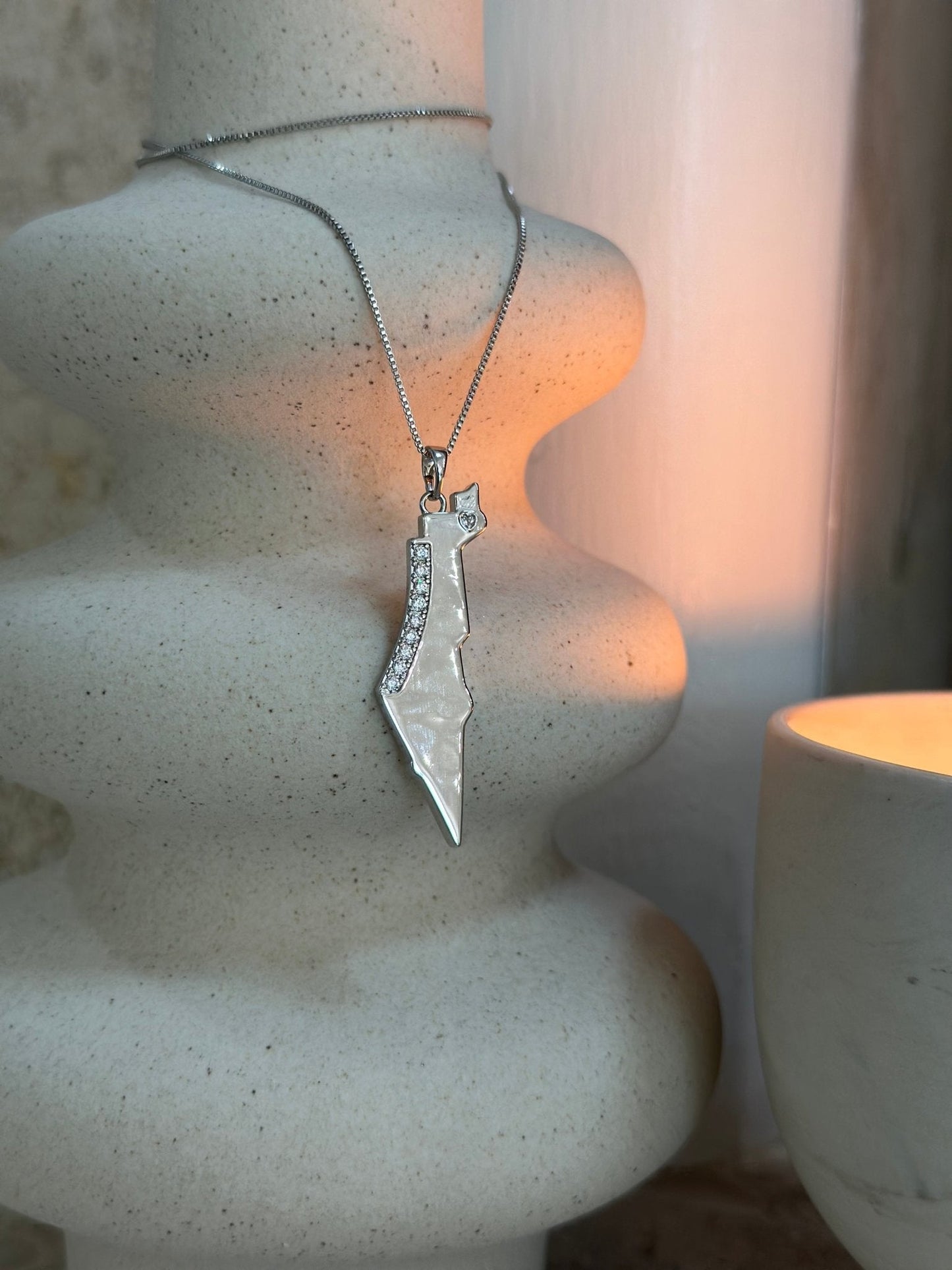 Map of Israel Necklace