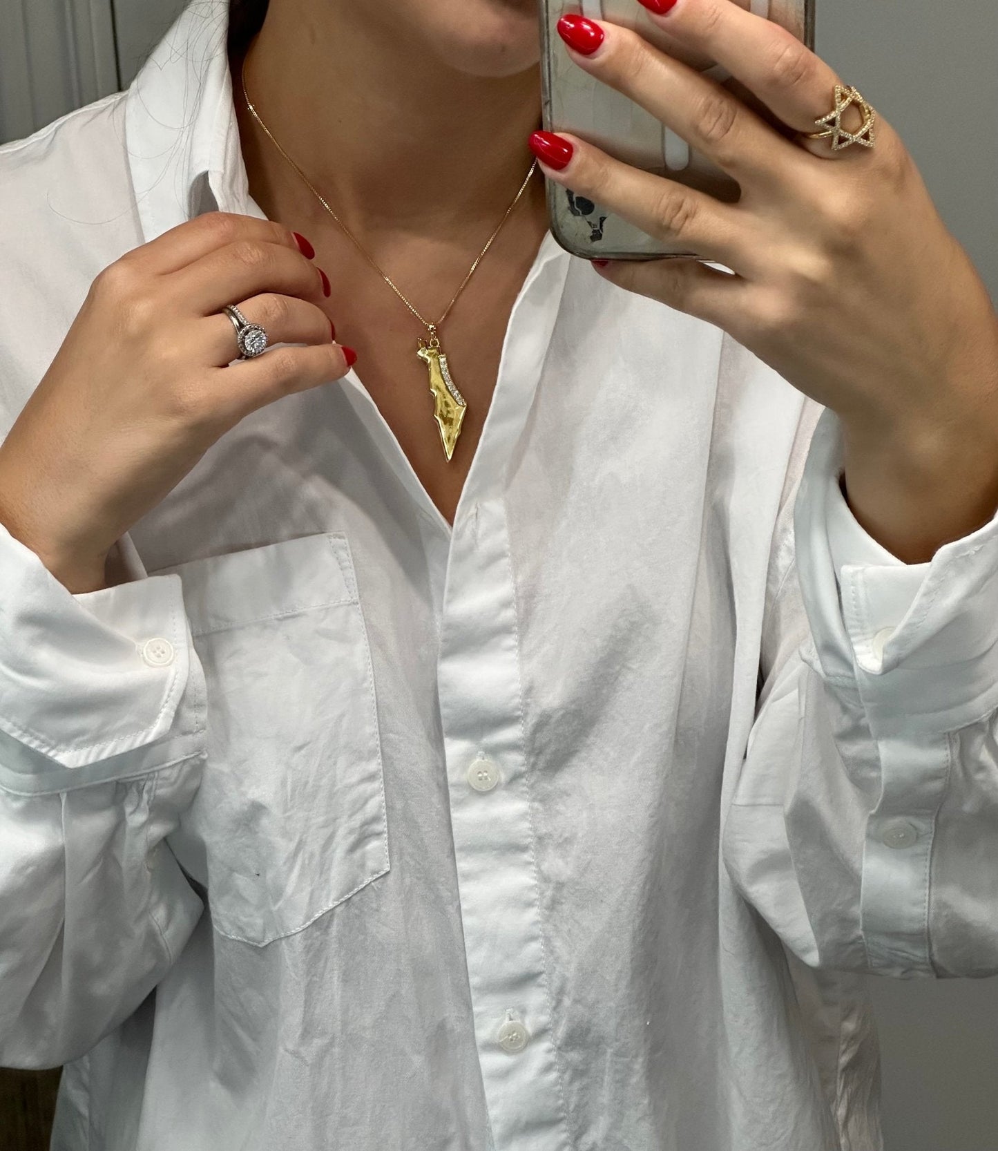 Map of Israel Necklace
