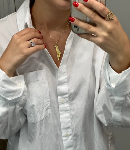 Map of Israel Necklace