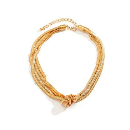 Multi Layered Chain Knot Necklace
