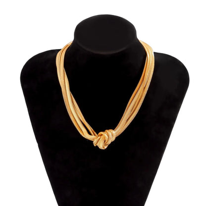 Multi Layered Chain Knot Necklace